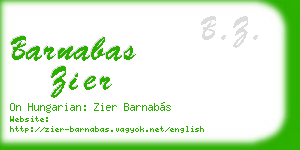 barnabas zier business card